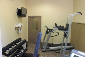 Hotel fitness room at Crystal Springs Inn & Suites Towanda, PA