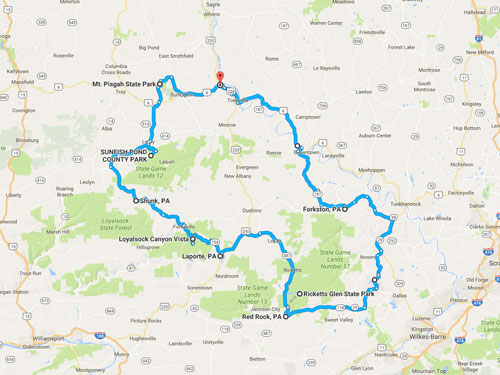 Scenic Vista Route Map